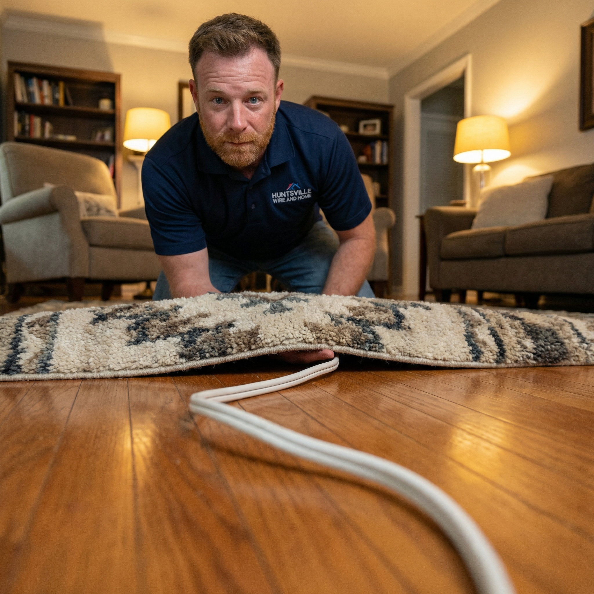 Extension Cords Under Rugs